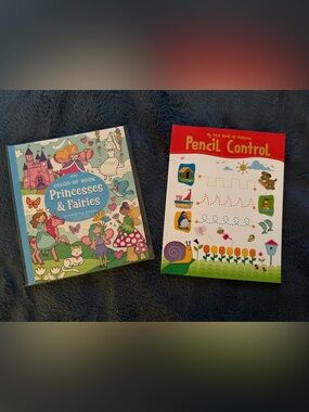 NWT Pencil trace book and princesses and fairies coloring book
